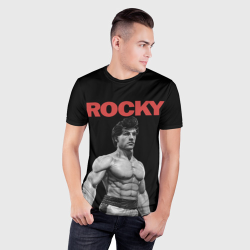 Мужская футболка 3D Slim Rocky, цвет 3D печать - фото 3