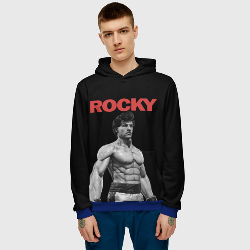 Мужская толстовка 3D Rocky, цвет синий - фото 3