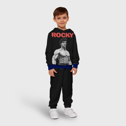 Детский костюм с толстовкой 3D Rocky, цвет синий - фото 3