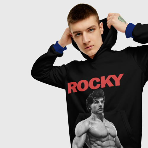 Мужская толстовка 3D Rocky, цвет синий - фото 5