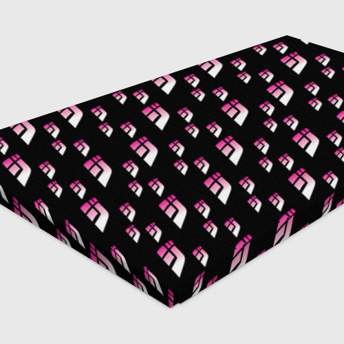 Холст прямоугольный ДжоДжо паттерн розовые лого, цвет 3D печать - фото 4