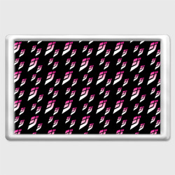 Магнит 45*70 ДжоДжо паттерн розовые лого