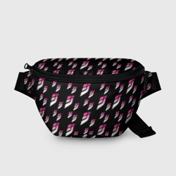 Поясная сумка 3D ДжоДжо паттерн розовые лого