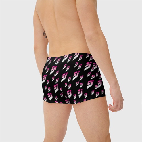Мужские купальные плавки 3D ДжоДжо паттерн розовые лого, цвет 3D печать - фото 4