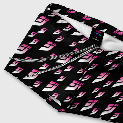 Мужские купальные плавки 3D ДжоДжо паттерн розовые лого, цвет 3D печать - фото 6
