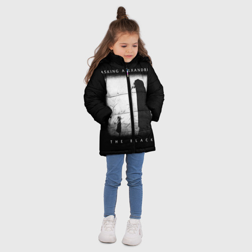 Зимняя куртка для девочек 3D Asking Alexandria, цвет светло-серый - фото 5
