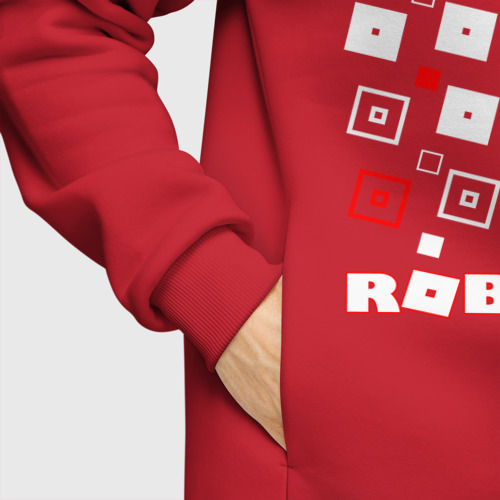 Мужское худи Oversize хлопок ROBLOX , цвет красный - фото 8