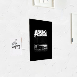 Постер с принтом Asking Alexandria для любого человека, вид спереди №3. Цвет основы: белый