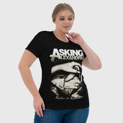 Женская футболка 3D Asking Alexandria, цвет 3D печать - фото 6