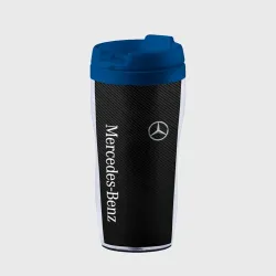 Термокружка-непроливайка Mercedes Benz carbon
