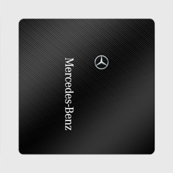 Магнит виниловый Квадрат Mercedes Benz carbon