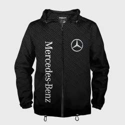 Мужская ветровка 3D Mercedes Benz carbon