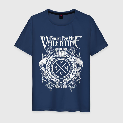 Мужская футболка из хлопка с принтом Bullet For My Valentine, вид спереди №1