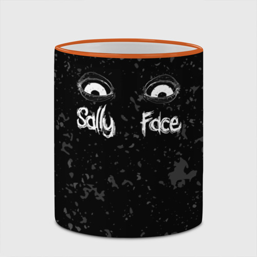Кружка с полной запечаткой SALLY FACE Eyes, цвет Кант оранжевый - фото 4