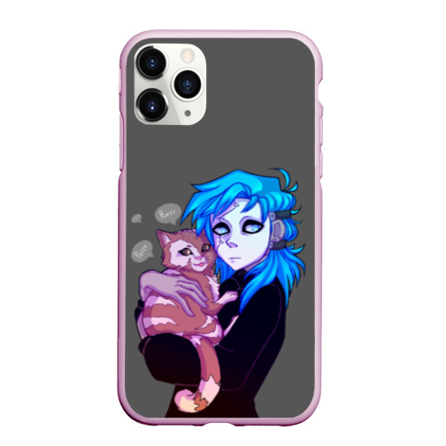 Чехол для iPhone 11 Pro Max матовый Sally and Gizmo, цвет розовый