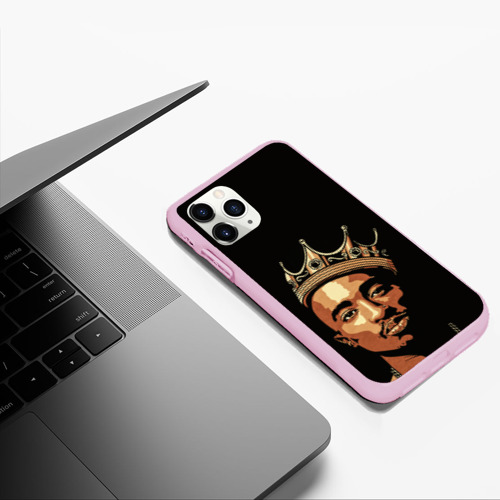 Чехол для iPhone 11 Pro Max матовый 2Pac, цвет розовый - фото 5