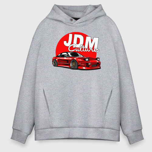 Мужское худи Oversize хлопок JDM Culture, цвет меланж