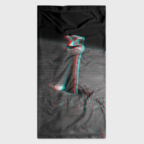 Бандана-труба 3D Вихревой Страус (Glitch), цвет 3D печать - фото 7