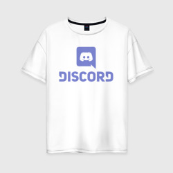 Женская футболка хлопок Oversize Discord