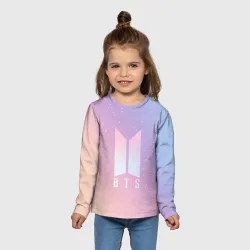 Детский лонгслив 3D BTS love yourself БТС старс - фото 2