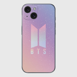 Чехол для iPhone 15 силиконовый с защитой камеры BTS love yourself БТС старс