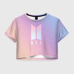 Женская футболка Crop-top 3D BTS love yourself БТС старс