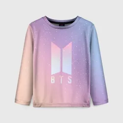 Детский лонгслив 3D BTS love yourself БТС старс