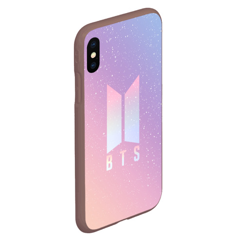 Чехол для iPhone XS Max матовый BTS love yourself БТС старс, цвет коричневый - фото 3