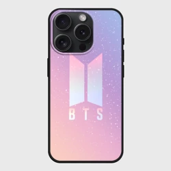 Чехол силиконовый для Apple iPhone 15 Pro матовый BTS love yourself БТС старс