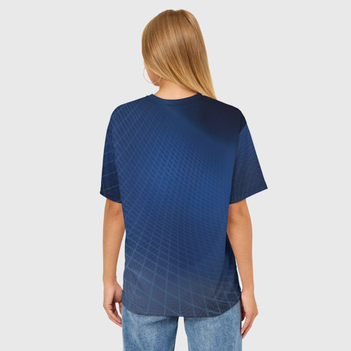 Женская футболка oversize 3D Сеть, цвет 3D печать - фото 4