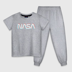 Детская пижама хлопок NASA glitch НАСА глитч