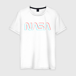 Мужская футболка хлопок NASA glitch НАСА глитч