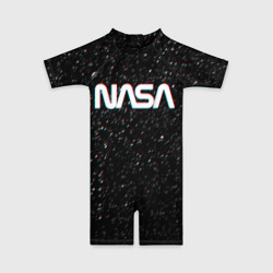 Детский купальный костюм 3D NASA GLITCH SPACE | НАСА ГЛИТЧ КОСМОС