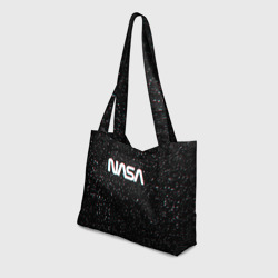Пляжная сумка 3D NASA glitch space НАСА глитч космос - фото 2
