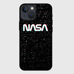 Чехол для iPhone 13 mini NASA glitch space НАСА глитч космос