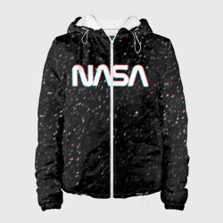 Женская куртка 3D NASA glitch space НАСА глитч космос