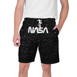 Мужские шорты 3D NASA glitch space НАСА глитч космос