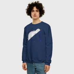 Мужской свитшот хлопок Гиппопотинуза - бегемот геометрический - фото 2