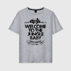 Женская футболка хлопок Oversize Welcome to the Jungle