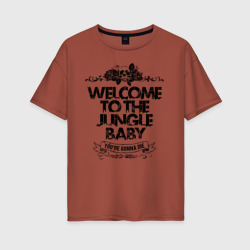 Женская футболка хлопок Oversize Welcome to the Jungle