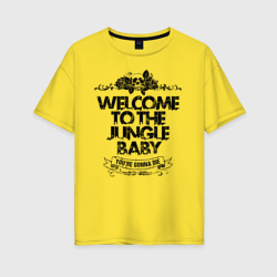 Женская футболка хлопок Oversize Welcome to the Jungle