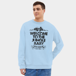 Мужской свитшот oversize без начеса хлопок Welcome to the Jungle - фото 2