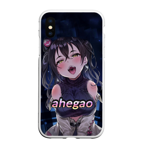 Чехол для iPhone XS Max матовый Brunette ahegao