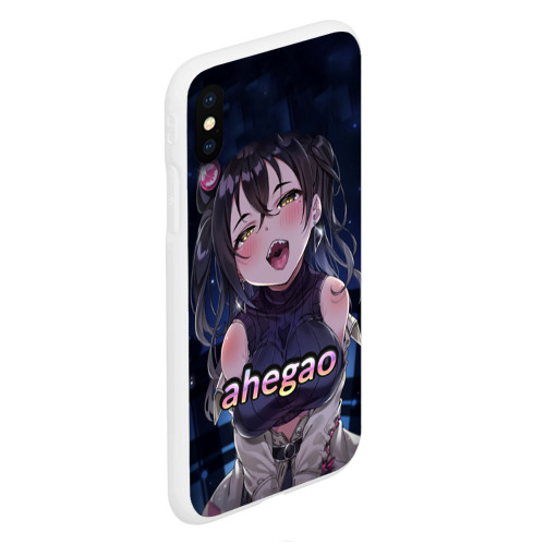 Чехол для iPhone XS Max матовый Brunette ahegao - фото 3