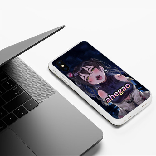 Чехол для iPhone XS Max матовый Brunette ahegao - фото 5