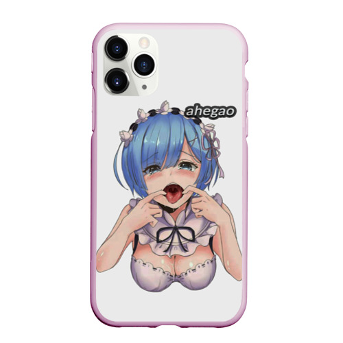 Чехол для iPhone 11 Pro Max матовый Ahegao, цвет розовый