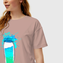 Женская футболка хлопок Oversize Фортнайт зелье - фото 2