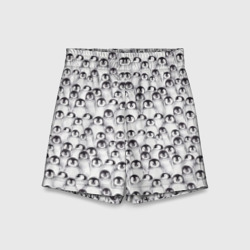 Детские спортивные шорты 3D Пингвинчики паттерн