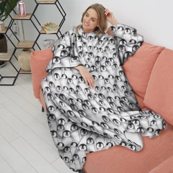 Плед с рукавами Пингвинчики паттерн - фото 2