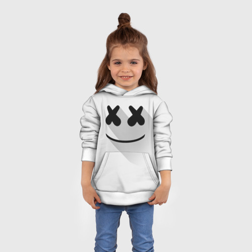 Детская толстовка 3D Marshmello, цвет белый - фото 4